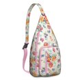 thumbnail image 1 of Waterproof Hiking Sling Backpack for Women – Lightweight Floral Crossbody Chest Bag with Adjustable Strap, Botanical Wildflower Travel Backpack for Outdoor & Everyday Use, 1 of 4
