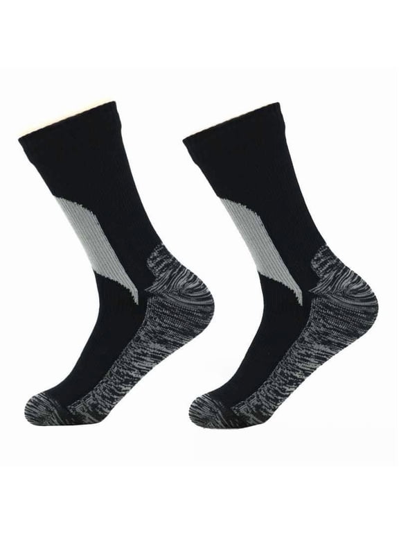Waterproof Hiking Socks Mid-Calf, Breathable & Fast-Drying Outdoor Socks for Camping Trekking Skiing, Waterproof Membrane Socks Keep Feet Dry in Wet Conditions All-Day Comfort