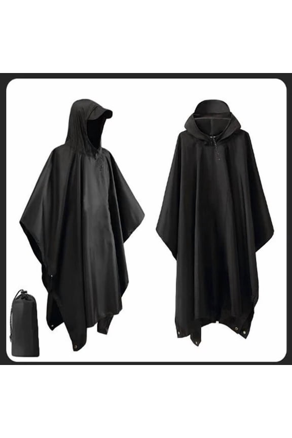 Waterproof Hooded Ripstop Camo Rain Coat Poncho Military Camping Hiking Hunting