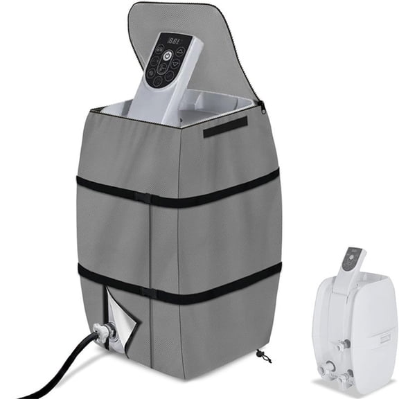 Waterproof Hot Tub Heater Pump Cover with Zipper, Insulated Thermal Spa Cover for Winter Protection