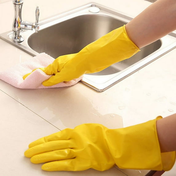 Waterproof Household Kitchen Cleaning Washing Up Latex Rubber Gloves