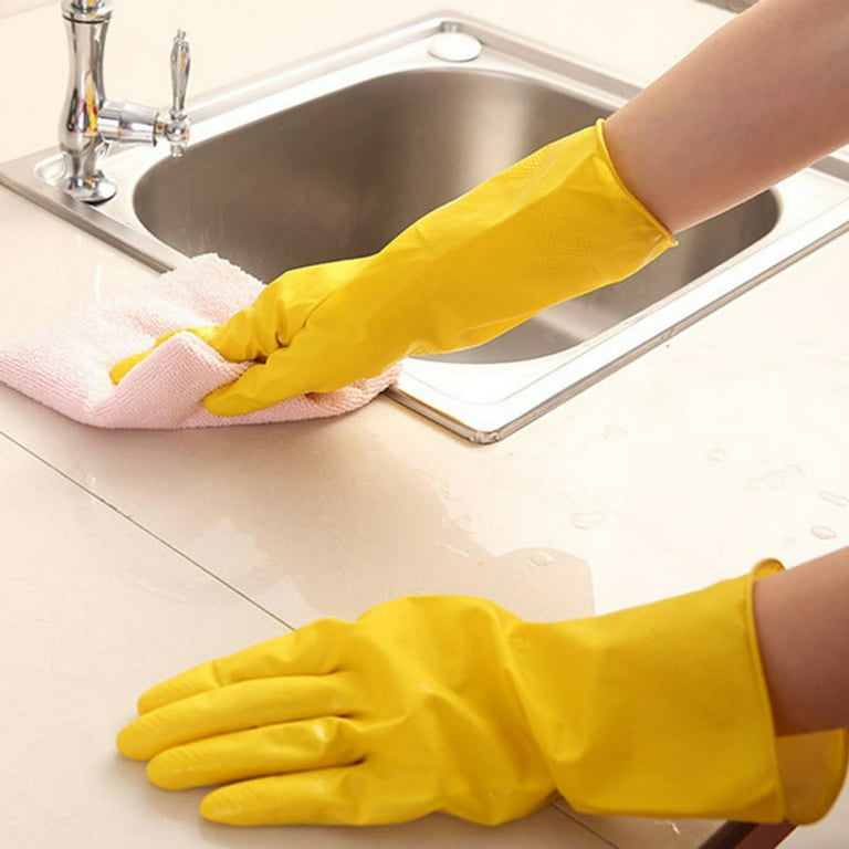 Waterproof Household Kitchen Cleaning Washing Up Latex Rubber Gloves