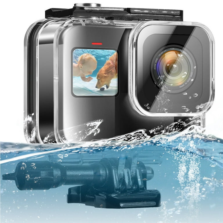 Waterproof Housing Case for GoPro Hero 8 Black, 60M/ 196FT Underwater  Protective Diving Case Shell with Quick Release Mount Accessories for Go  Pro Hero8 Action Camera - Walmart.com