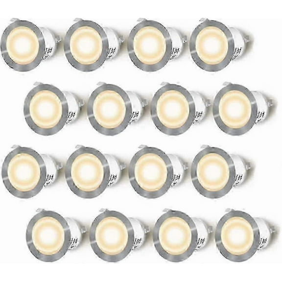 Waterproof IP67 Outdoor Recessed Spotlight Kit for Wood Terrace 16 Pack LED Spotlights