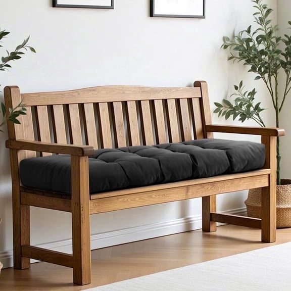 ROFIELTY 36 x 14 Black Bench Cushions Outdoor Seating Cushions, Waterproof