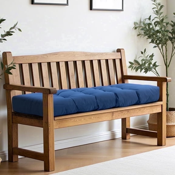 ROFIELTY 36" x 14" Blue Bench Cushions Outdoor Seating Cushions, Waterproof
