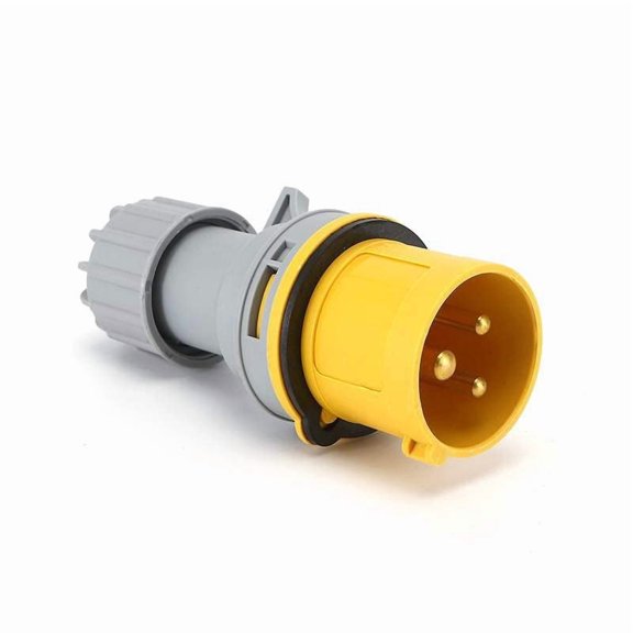 Waterproof Industrial Plug 3Pin 16A 110V-130V 2P+E Cable Mount