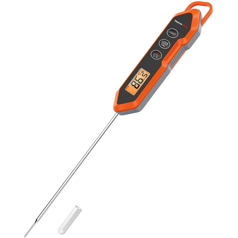 Meat Thermometer Candy Thermometer With Backlight & Calibration Best  Waterproof Instant Read Digital Thermometer For Kitchen Outdoor Grilling  And Bbq Hidden Super Long Food Probe.