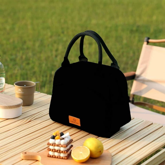 Waterproof Insulated Lunch Bag with Extended Strap, Thermal Bento Carrier for Rice Soup Meals, Leak-Resistant Office Lunch Box Bag for Work Travel and Daily Commute