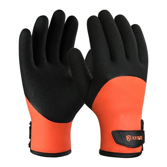 Waterproof Insulated Thermal Work Gloves - KG140W, Full Hand Latex Coated
