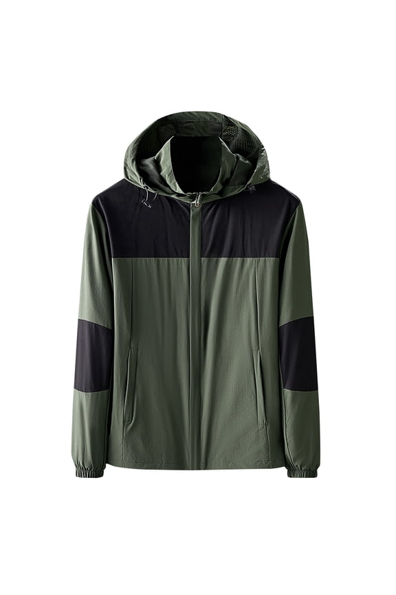 Waterproof Jacket Men Full Zip Windproof Softshell Jackets with Zipper Pockets Outdoor Hooded Ski Combat Coat Running Climbing Fishing Snowboarding Insulated Outing Overcoat