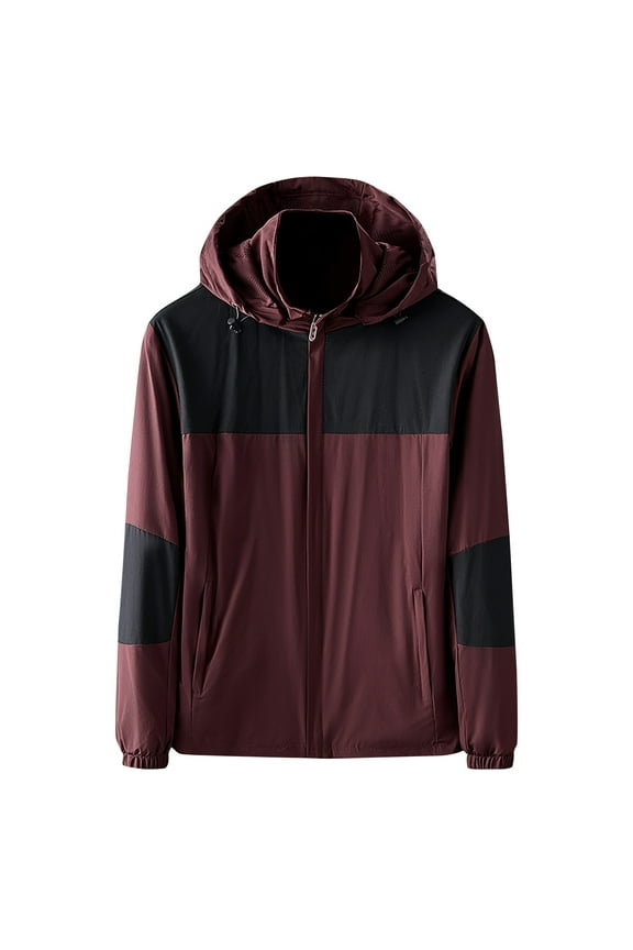 Waterproof Jacket Men Full Zip Windproof Softshell Jackets with Zipper Pockets Outdoor Hooded Ski Combat Coat Running Climbing Fishing Snowboarding Insulated Outing Overcoat