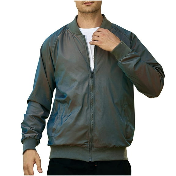 Waterproof Jacket Mens Solid Color Long Sleeved Zipper Windproof Softshell Bomber Jackets,Fall Winter Lightweight Windbreaker Outdoor Hiking Climbing Fishing Coat with Pockets S-XXL