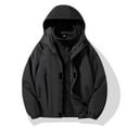 thumbnail image 1 of Waterproof Jacket Qiggri Men's Outdoor Solid Color Windproof Removable Inner Liner Pocket Zipper Jacket, 1 of 9