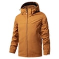 thumbnail image 1 of Waterproof Jacket Qiggri Men's Solid Color Outdoor Climb Sport Run Pocket Zipper Long Sleeved Hooded Jacket, 1 of 6