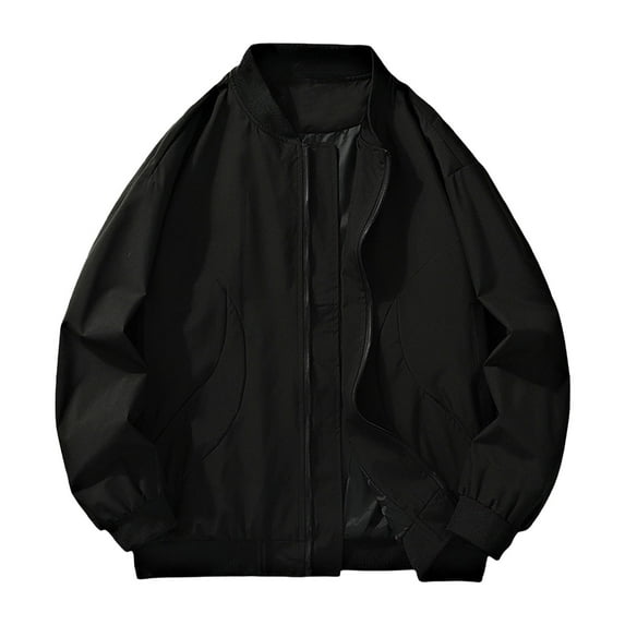 Waterproof Jacket Qiggri Men's Solid Color Outdoor Windproof And Waterproof Long Sleeved Round Neck Jacket