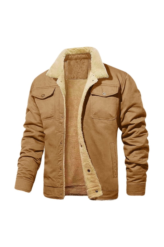 Waterproof Jackets For Men Fashion Solid Pocket Cardigan Button Sweater Mens Fall Coats,Yellow,S