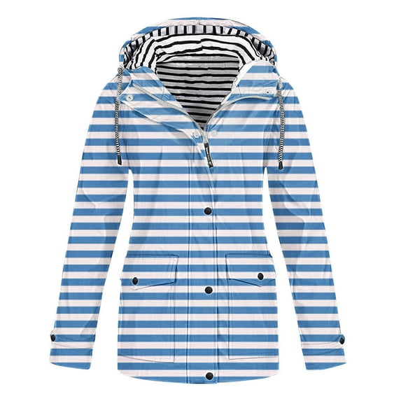 Waterproof Jackets Ladies' Fashionable Printed And Sunscreen Outdoor Sportswear Jacket Long Sleeved Hooded Casual Jacket/jacket Gift for Women and Men