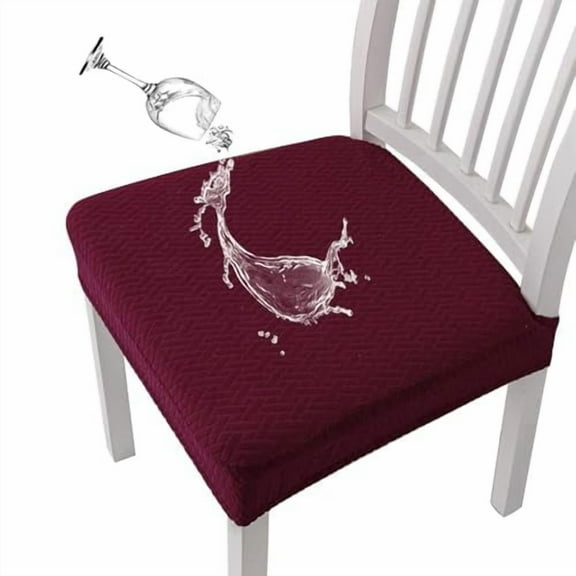 Waterproof Jacquard Chair Covers, Durable, Stylish & Easy-Clean, Set of 2/4/6, Covers Removable and Washable Kitchen Dining Chair Covers