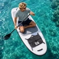 thumbnail image 1 of Waterproof Kayak Deck Bag, 9.84x9.84x3.15in Paddleboard Storage Pouch with 4 Hooks, Compact Dry Bag for Beach & Outdoor Essentials, 1PC (Black), 1 of 3