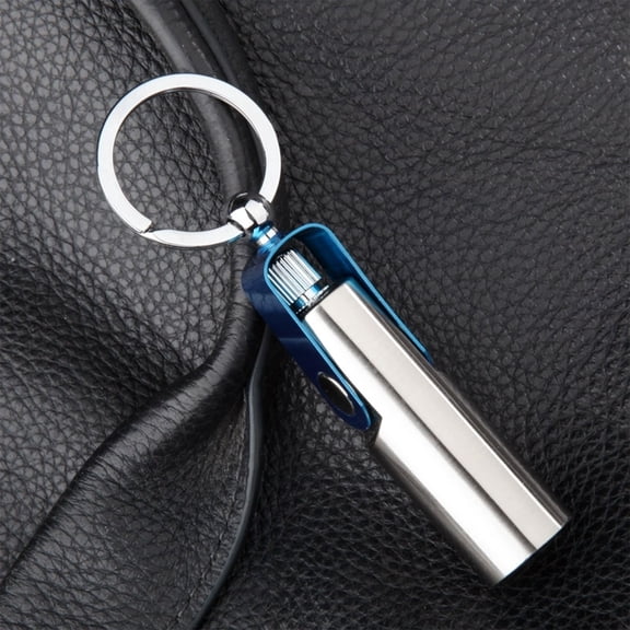 Waterproof Kerosene Keychain Lighter, Permanent Match Lighter, Vintage Metal Refillable Lighter, Outdoor Camping, Hiking, Survival Tool, 10000 Strikes Lighter, Portable Keychain, Adventure Lighter