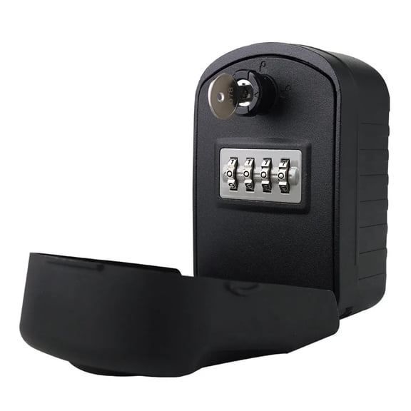 Waterproof Key Safe Storagebox 4 Digit Combination Storage Lock Box Wall Mounted Keysafe Storage Weatherproof Password Keybox ,Easy to Operate