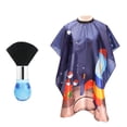 thumbnail image 1 of Waterproof Kids Haircut Cape, Hair Cutting Cape for Kids - Salon Barber Cape Cloak Apron 51x 43 Inches - Quality:2 Pieces;, 1 of 6