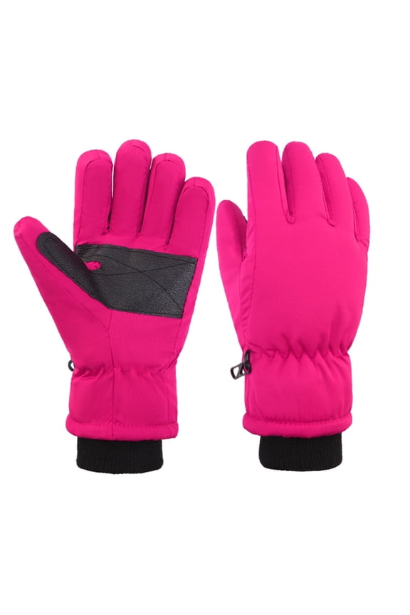 Waterproof Kids Ski Gloves Insulated Warm Winter Gloves Split Finger Design For Cold Weather Outdoor Activity