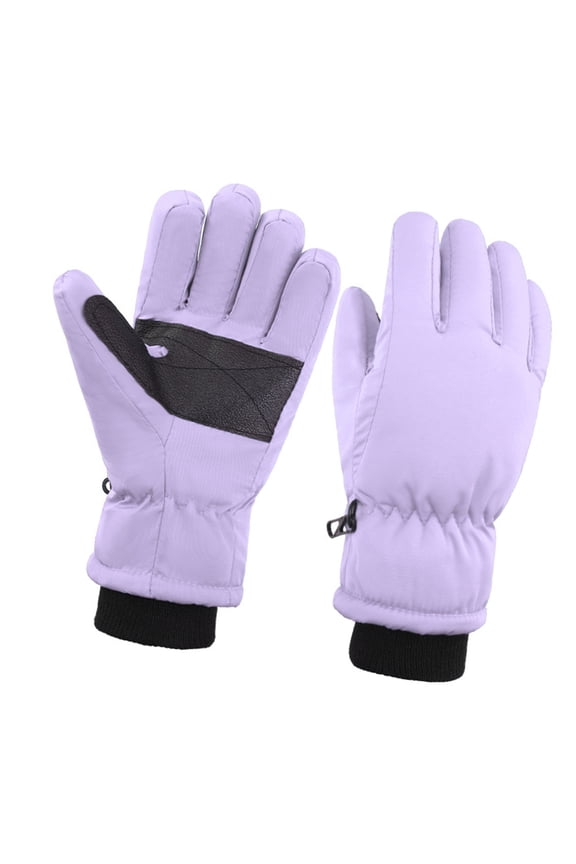 Waterproof Kids Ski Gloves Insulated Warm Winter Gloves Split Finger Design For Cold Weather Outdoor Activity