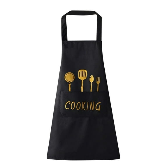 Waterproof Kitchen Apron for Cooking Baking Grilling with Pockets Adjustable Neck Strap for Men Women Professional Chef Bib Apron for Home Kitchen Use