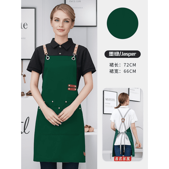 Waterproof Kitchen Apron Perfessional Kitchen Apron Restaurant Shop Waiter Work Uniform Women/Men With Pockets Cleaning Pinafore