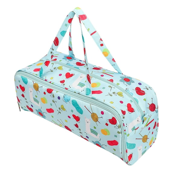 Waterproof Knitting Bag Lightweight Zipper Crochet Hooks Shoulder bag case Yarn Sewing Tools Storage Organizer Handbag Style 3