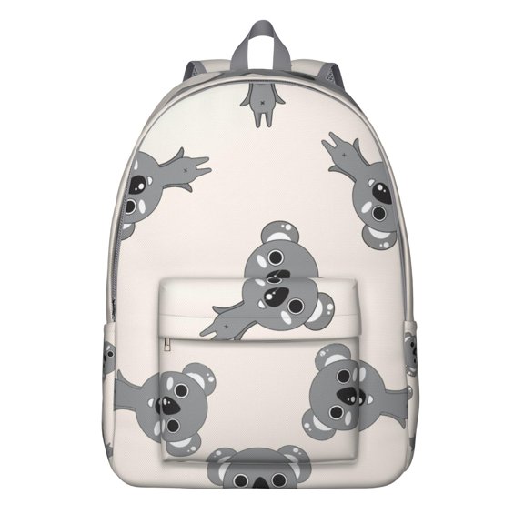 Waterproof Koala Animal Backpack, Lightweight School Bag Featuring Cute Cartoon Koala Bear Design and Pattern