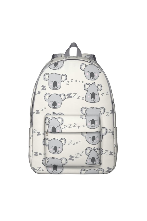 Waterproof Koala Animal Backpack, Lightweight School Bag Featuring Cute Cartoon Koala Bear Design and Pattern