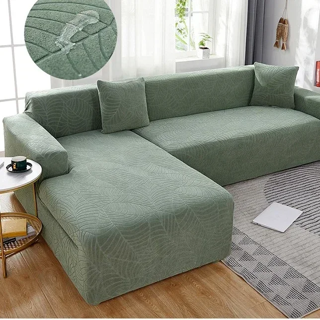 Waterproof L Shape Corner Sofa Cover 1/2/3/4 Seater Jacquard Fabric Big ...