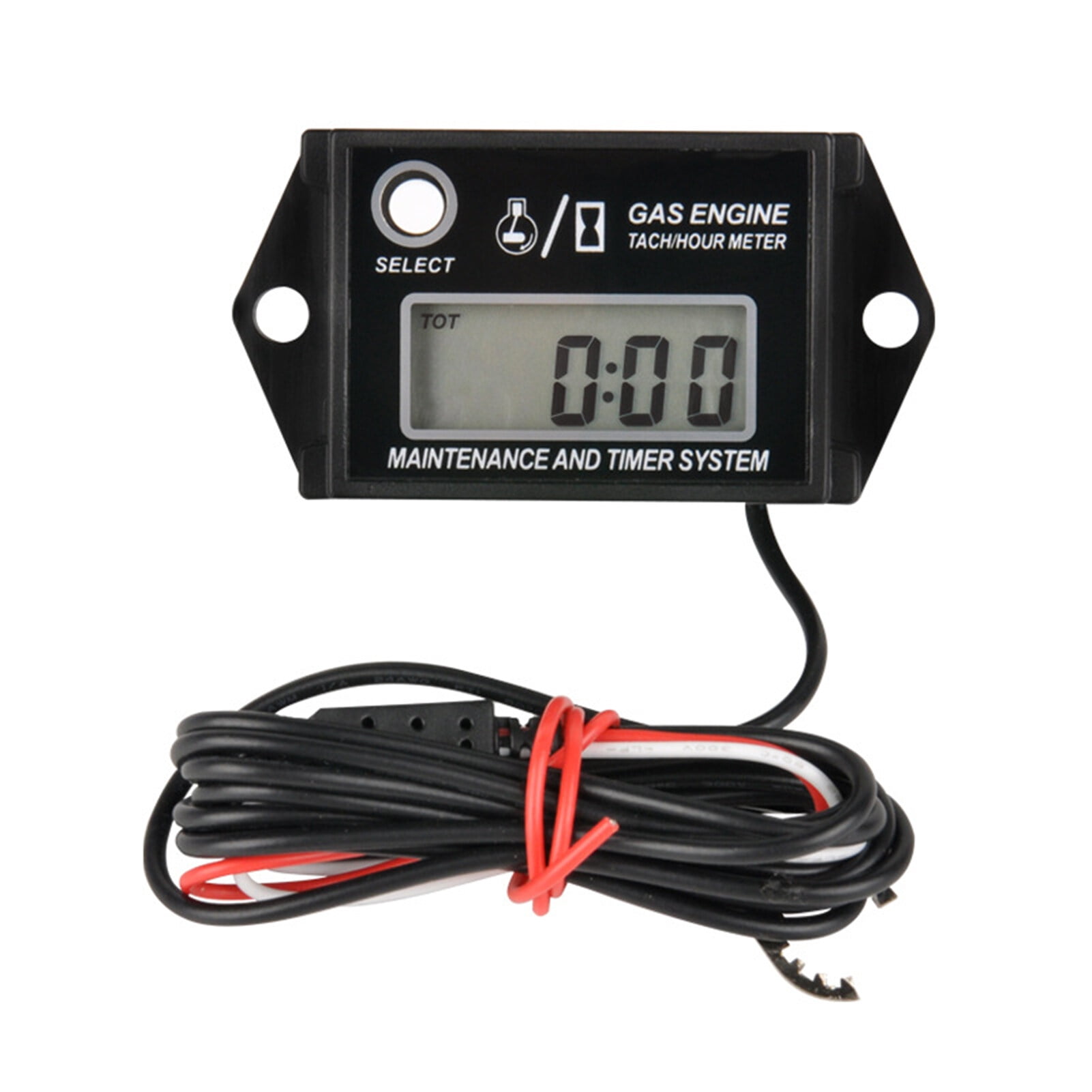 Waterproof LCD Digital Tachometer Gas Engine Tach/Hour Meter for