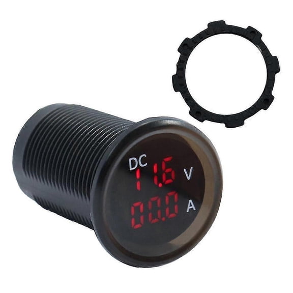 Waterproof LED Digital Voltmeter Ammeter Gauge Tester Meter 0-15A 4.5-30V