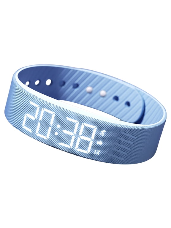 Waterproof LED Digital Wristband Slim Fitness Tracker Smart Sports Watch with Pedometer Activity Tracker Casual Sports Bracelet for Teens Students Adults,Blue