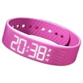 thumbnail image 1 of Waterproof LED Digital Wristband Slim Fitness Tracker Smart Sports Watch with Pedometer Activity Tracker Casual Sports Bracelet for Teens Students Adults,Pink, 1 of 9