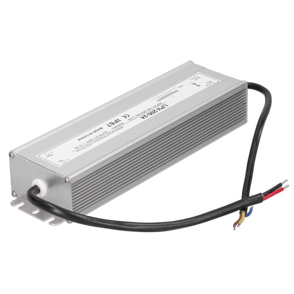 Waterproof LED Driver 200W Switching Power Supply Transformer 24V DC Output Smart Electronic Adapter, LPV-200-24 10 inches / 24 cm