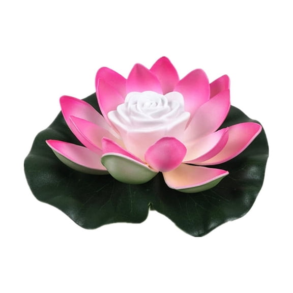Waterproof LED Floating Lotus Light Mid-Autumn Festival Water Landscape Pond Flower Night Lamp Battery Operated Flower
