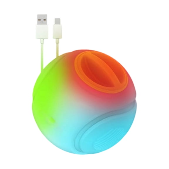 Waterproof LED Light Up Ball For Night Play Bounce-Activated Silicone Night Glowing Toy For Large Breeds