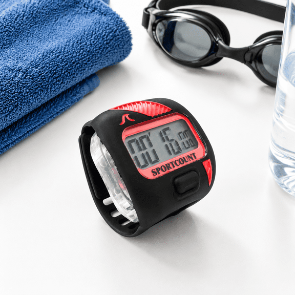 Waterproof Lap Counter Timer for Swimming, Tracks Laps and Split Times