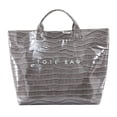 thumbnail image 1 of Waterproof Large-Capacity Messenger Bag | Trendy PVC Tote for Commute, Travel, Shopping & Gifts | Tear-Proof with Kraft Paper Inner, Hook-and-Loop Closure | Stylish Crossbody Tote for Women Gray, 1 of 4