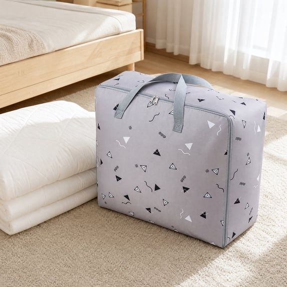 Waterproof Large Capacity Quilt Clothes Storage Bag with Handles Breathable Organizer for Blankets Bedding Closet Under Bed