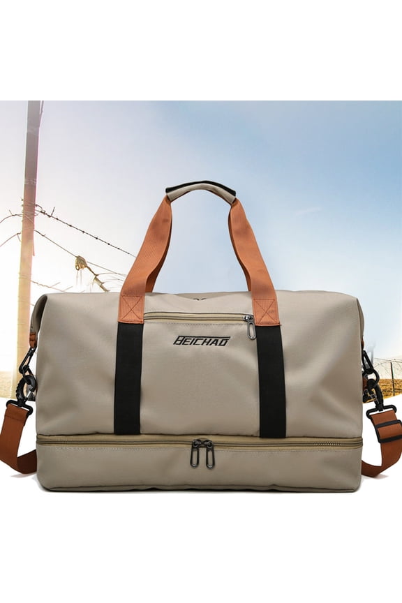 Waterproof Large Capacity Sports Duffle Bag,Separate Wet Dry Compartment Training Handbag,Wear Resistant Lightweight Travel Storage Sack for Gym Workout Swimming Outdoor Trip Daily Item Arrangement