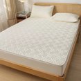 Waterproof Lattice Fitted Sheet Mattress Protector Cover for Twin Full