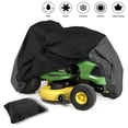 thumbnail image 1 of Waterproof Lawn Mower Cover, IC ICLOVER Riding Mower Cover Heavy Duty 600D Mildew Resistant UV Protection Tractor Covers Drawstring Universal Fits Decks up to 54" & Storage Bag - Black/Gray, 1 of 9
