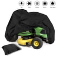 thumbnail image 1 of Waterproof Lawn Mower Cover, IC ICLOVER Riding Mower Cover Heavy Duty Mildew Resistant UV Protection Tractor Covers Drawstring Universal Fits Decks up to 54" & Storage Bag - Green, 1 of 9
