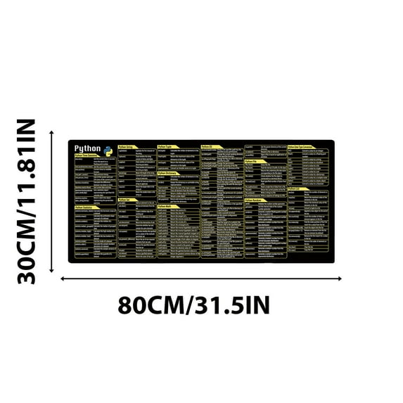 Waterproof Leather Desk Pad - Extra Large Non-Slip Office Mat with Keyboard Shortcuts for PC/Mac, XXL Mouse Pad for Gaming & Work (11.8x31.5in)